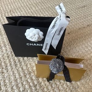 Chanel Black and Gold Gift Bag Set